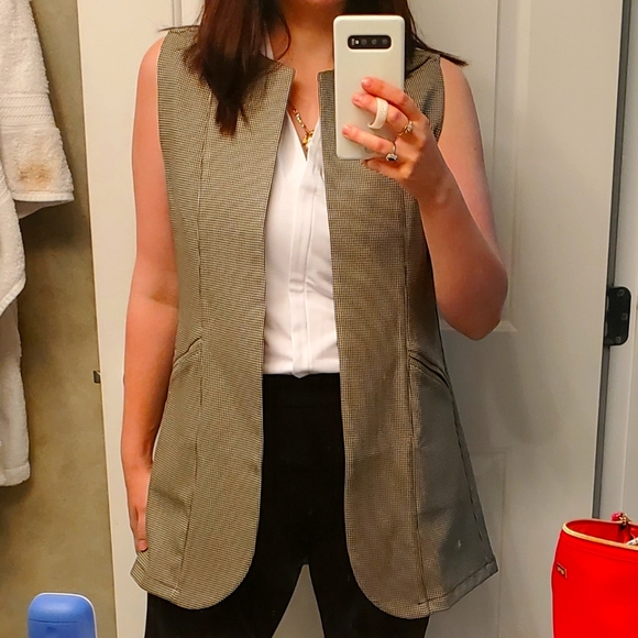 Sleeveless Blazer Houndstooth - Picture 6 of 6